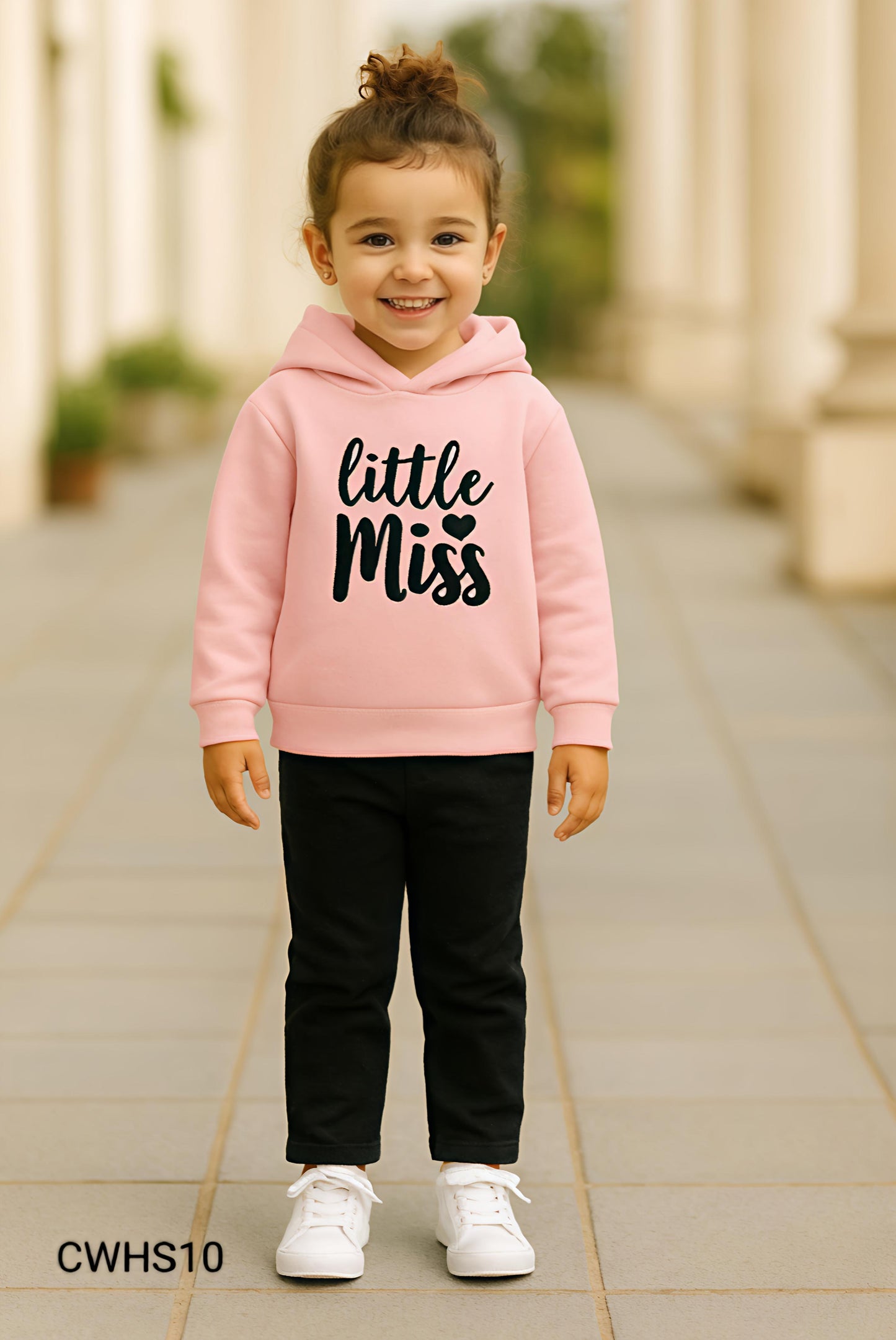 Kids Fashionable Hoodie Set, Kids Clothing Print and Trousers Two-Piece Set