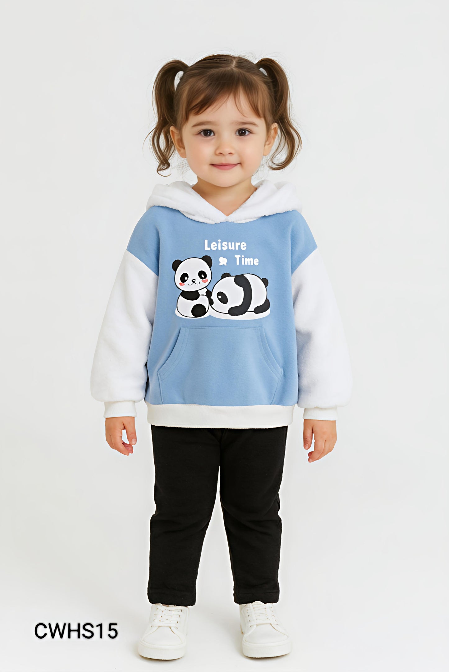 Kids Fashionable Hoodie Set, Kids Clothing Print and Trousers Two-Piece Set