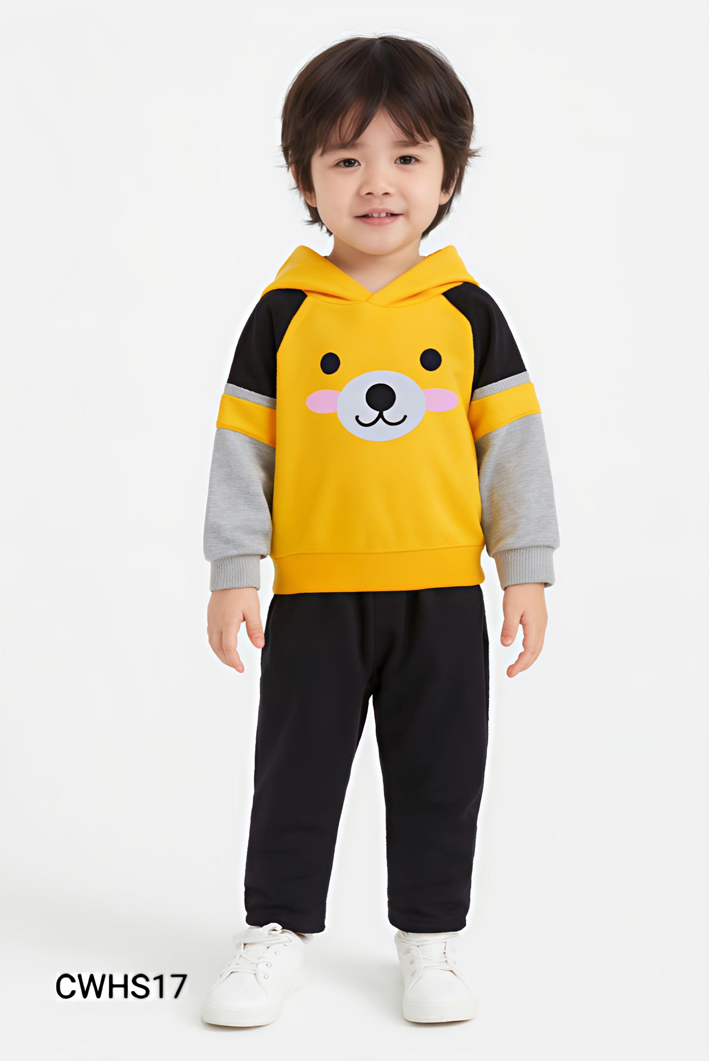 Kids Fashionable Hoodie Set, Kids Clothing Print and Trousers Two-Piece Set