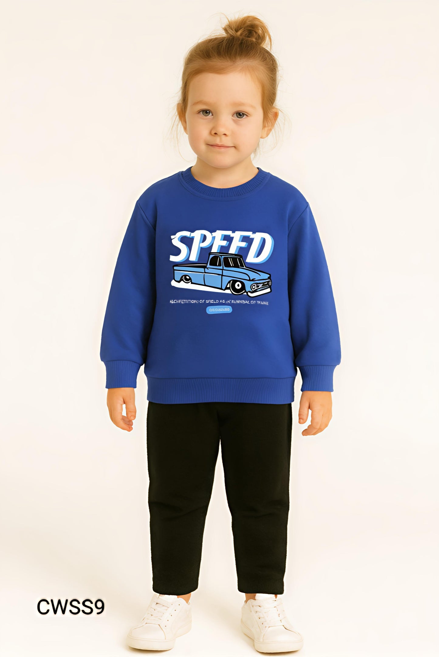 Kids Fashionable Sweater Set, Kids Clothing Print and Trousers Two-Piece Set