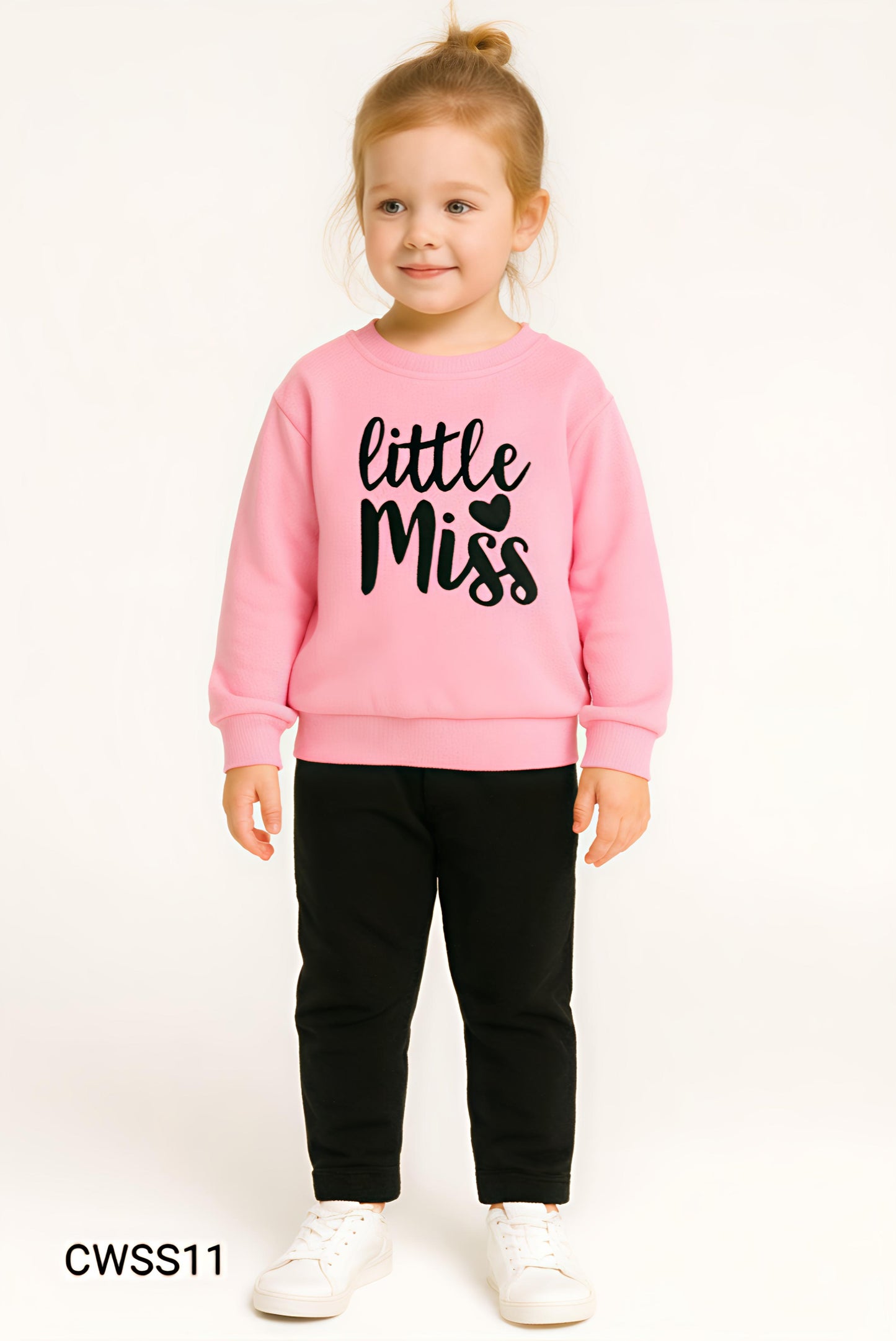 Kids Fashionable Sweater Set, Kids Clothing Print and Trousers Two-Piece Set