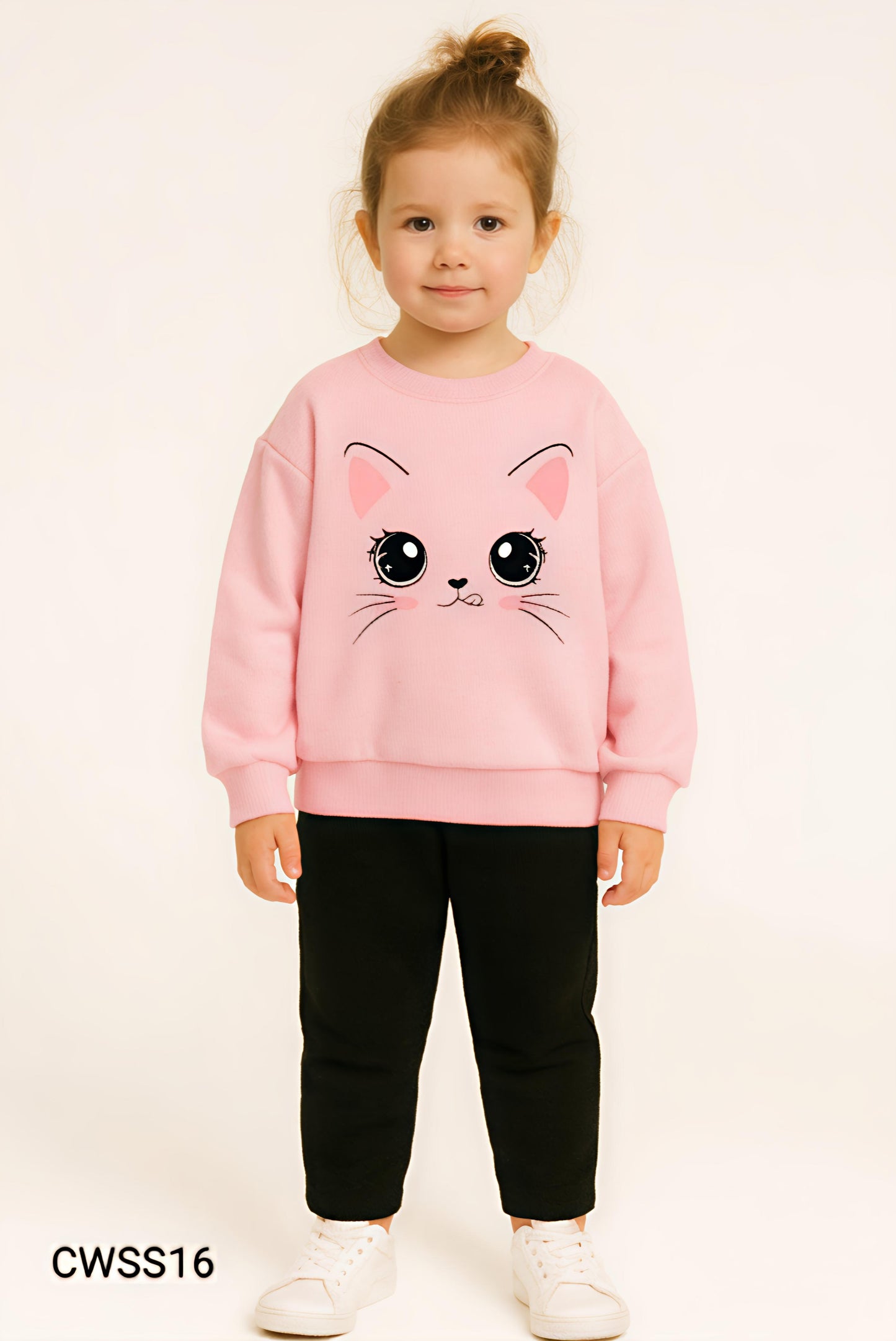 Kids Fashionable Sweater Set, Kids Clothing Print and Trousers Two-Piece Set