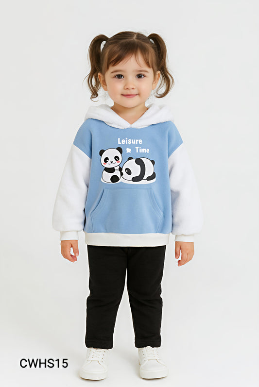 Kids Fashionable Hoodie Set, Kids Clothing Print and Trousers Two-Piece Set