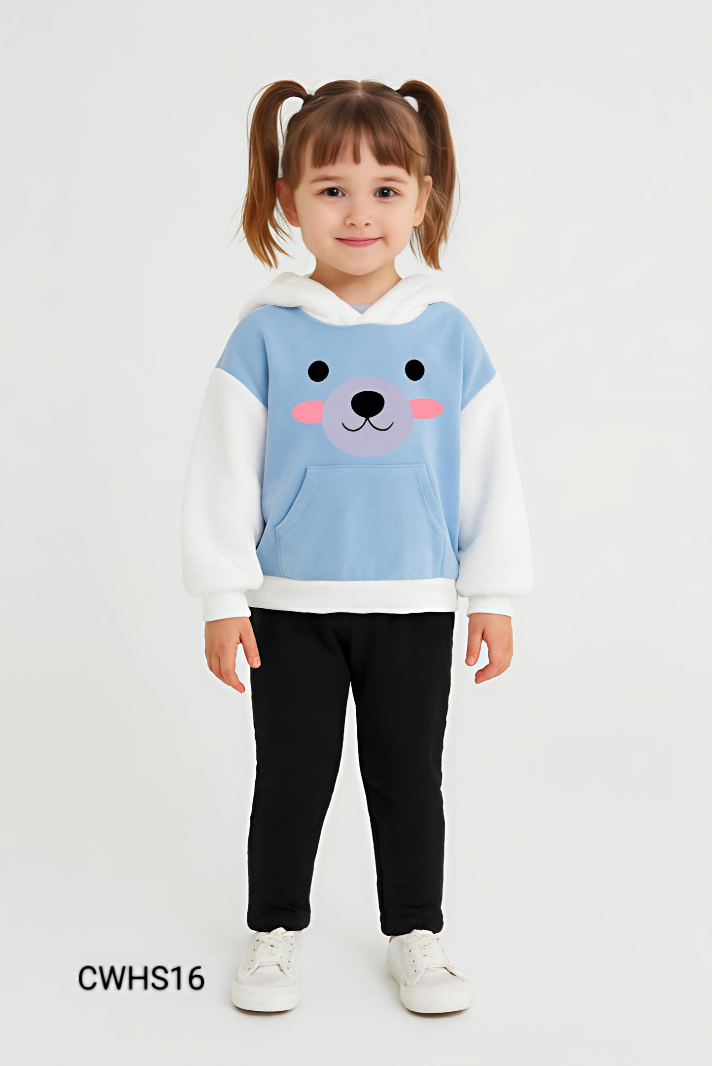 Kids Fashionable Hoodie Set, Kids Clothing Print and Trousers Two-Piece Set