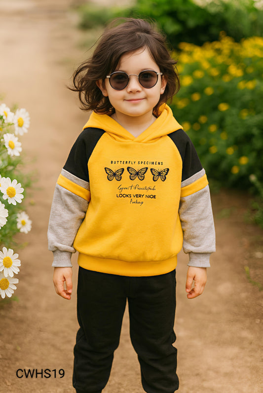 Kids Fashionable Hoodie Set, Kids Clothing Print and Trousers Two-Piece Set