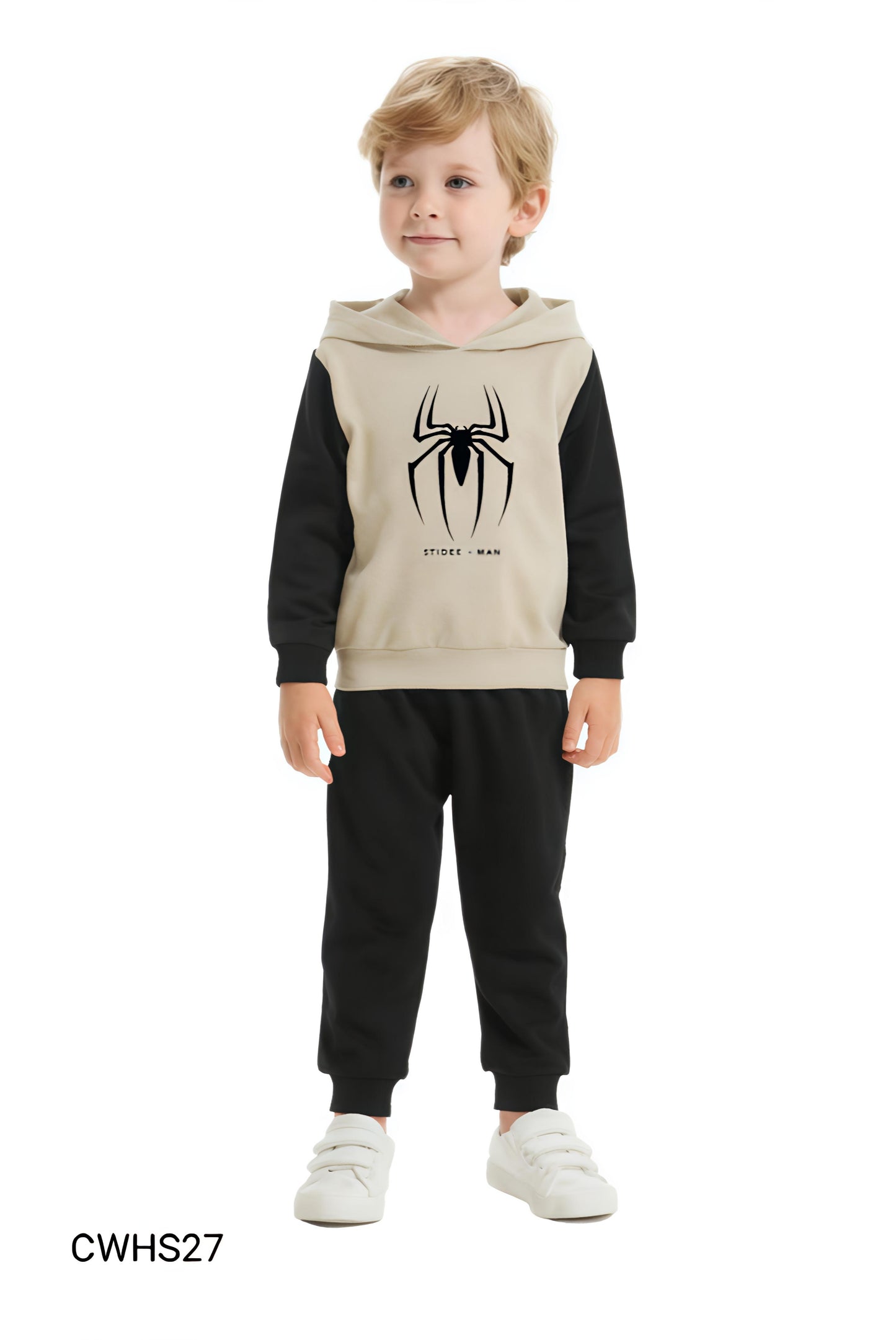 Kids Fashionable Hoodie Set, Kids Clothing Print and Trousers Two-Piece Set