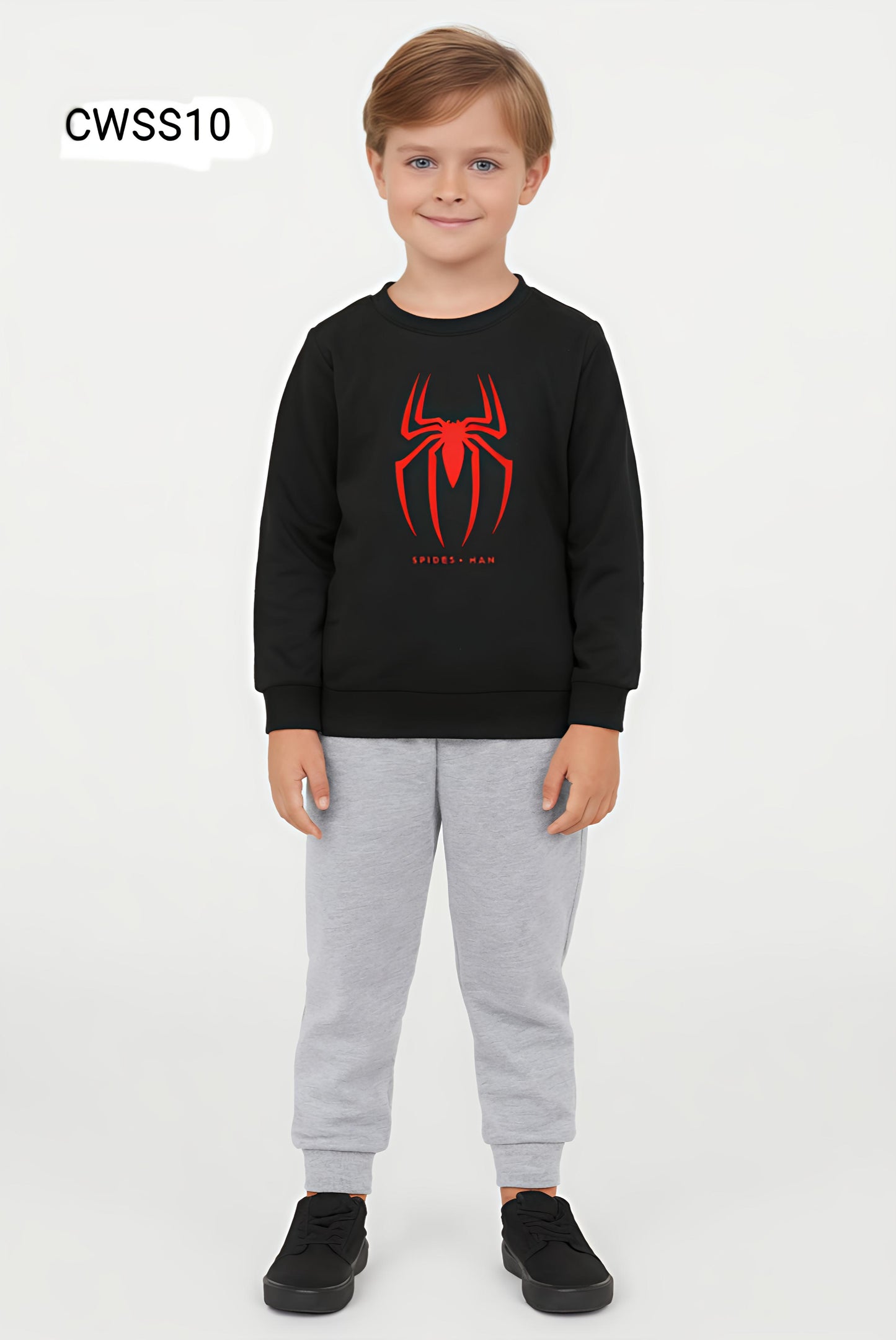 Kids Fashionable Sweater Set, Kids Clothing Print and Trousers Two-Piece Set