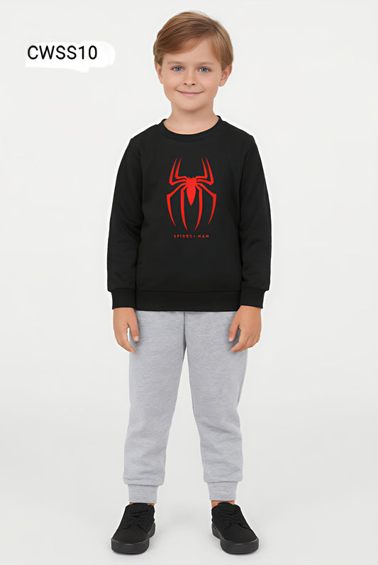 Kids Fashionable Sweater Set, Kids Clothing Print and Trousers Two-Piece Set