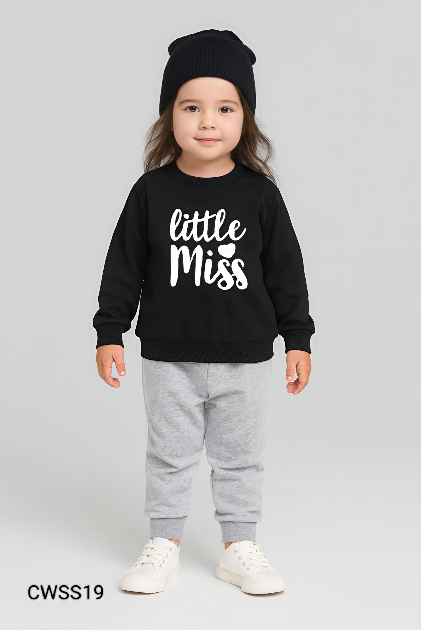 Kids Fashionable Sweater Set, Kids Clothing Print and Trousers Two-Piece Set