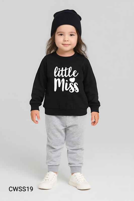 Kids Fashionable Sweater Set, Kids Clothing Print and Trousers Two-Piece Set